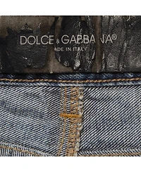 Pre-Owned Dolce & Gabbana Men's Denim Distressed Jeans