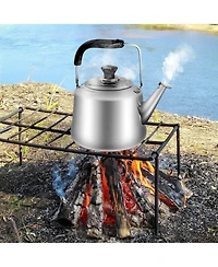 Piscifun 3.8 Quart Camping Tea Kettle Set With 4 Cups Stainless Steel Camp Pot For Outdoor Indoor Use