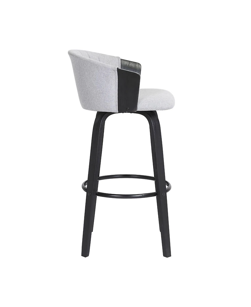 HomeRoots 26" Fabric Swivel Counter Height Bar Chair