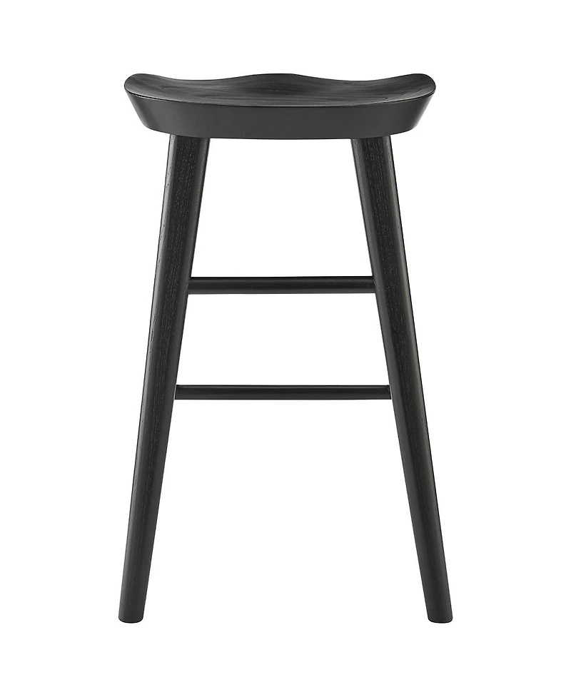 HomeRoots 25" Solid Wood Backless Counter Height Bar Chair