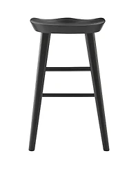HomeRoots 25" Solid Wood Backless Counter Height Bar Chair