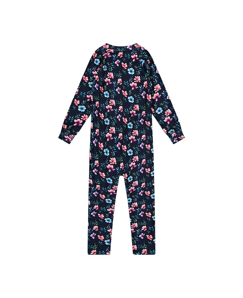 Deux par Baby Girls 6M to 24 M One Piece Thermal Underwear Floral Print