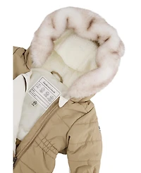 Deux par Baby ( 6M to 18 M ) Unisex One Piece Snowsuit for Car Seats Taupe