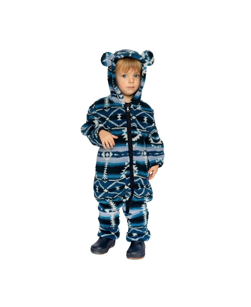 Deux par Baby Boy 3M to 24 M Mid-Season Plush One-Piece Outerwear Aztec