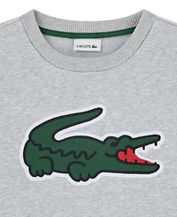 Lacoste Boys' 10-16 Long-Sleeve Bold Crocodile Sweatshirt