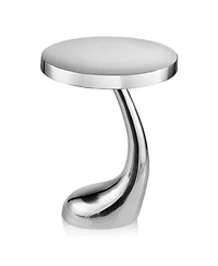 HomeRoots 21" Aluminum Round Abstract End Table