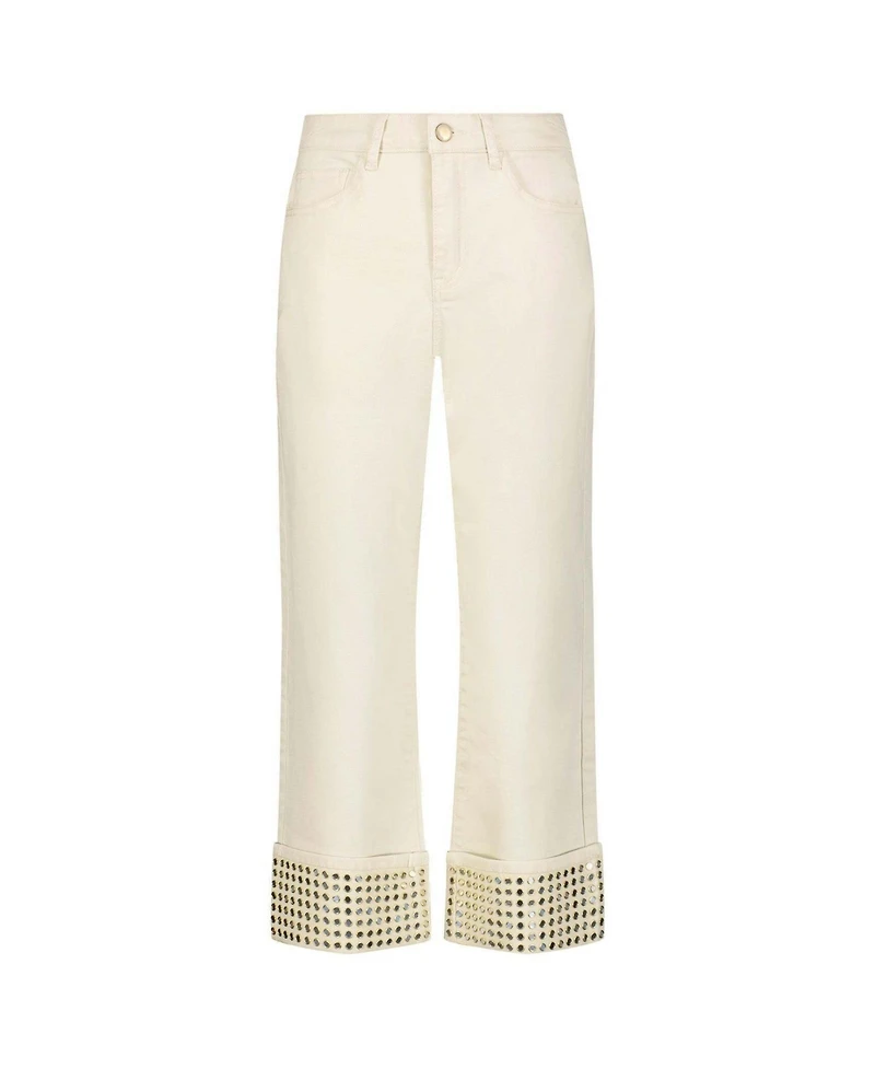 The Noli Shop Women's Ren Cropped Cuff Jean