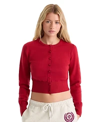Good American Women's Fine Knit Crewneck Cardigan
