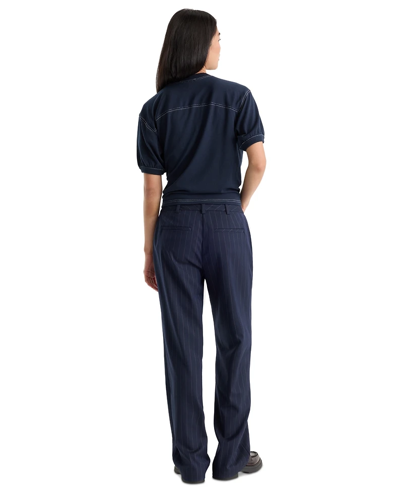 Good American Women's Low-Rise Relaxed Straight-Leg Pants