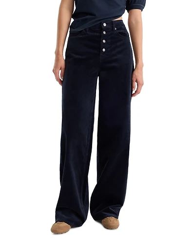 Good American Women's High-Rise Corduroy Wide-Leg Jeans