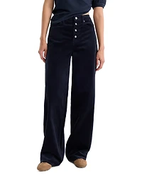Good American Women's High-Rise Corduroy Wide-Leg Jeans