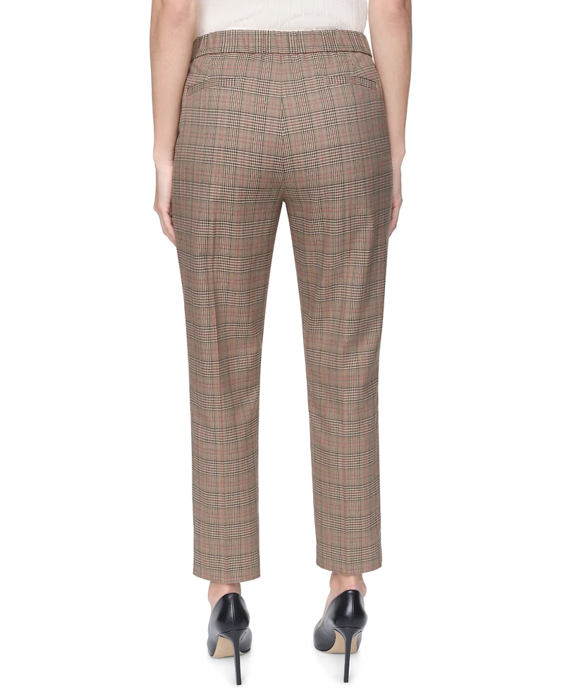 Tommy Hilfiger Women's Plaid Mid-Rise Ankle Pants
