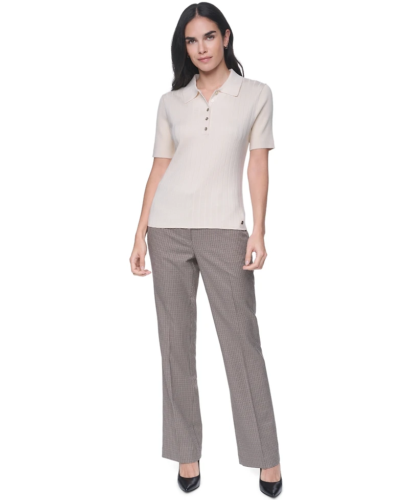 Tommy Hilfiger Women's Short-Sleeve Polo Sweater