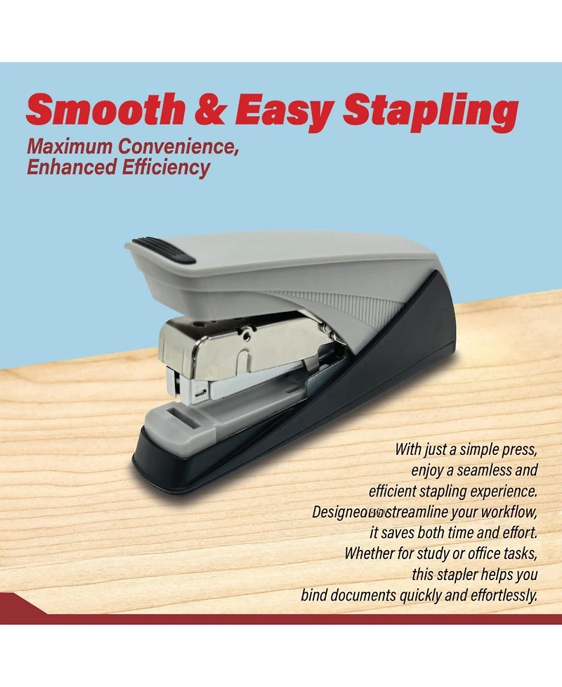 Danrong Effortless Flat Clinch Stapler 50 Less Force Anti Slip Base Custom Logo Option