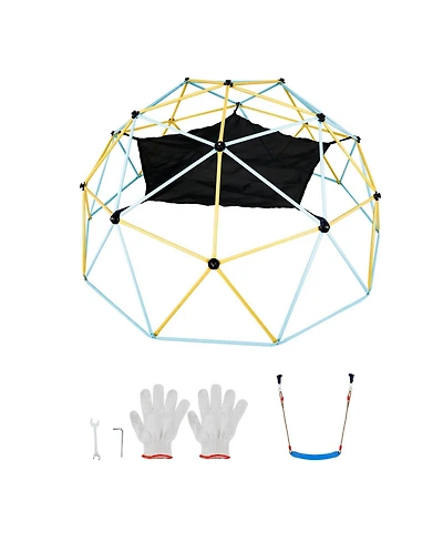Zeny Climbing Dome, for Kids 3 to 10 Years Old,10FT Geometric Dome Climber with Hammock and Swing, Jungle Gym Supports 750LBS