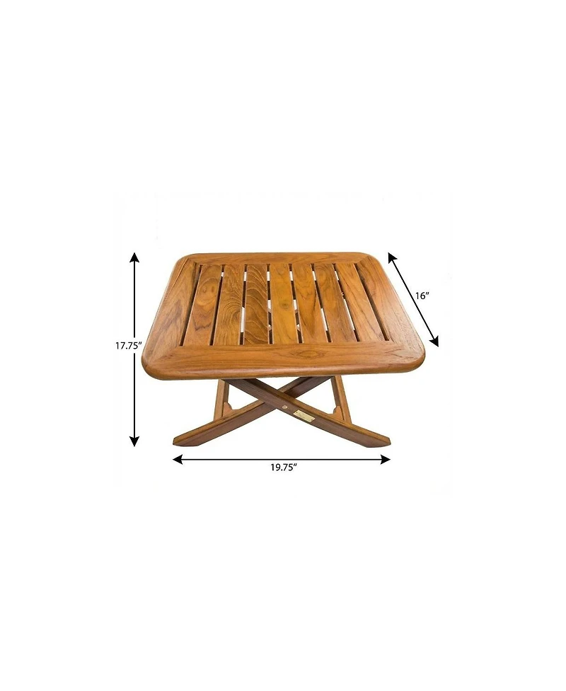 HomeRoots 18" Solid Wood Rectangular End Table