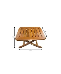 HomeRoots 18" Solid Wood Rectangular End Table