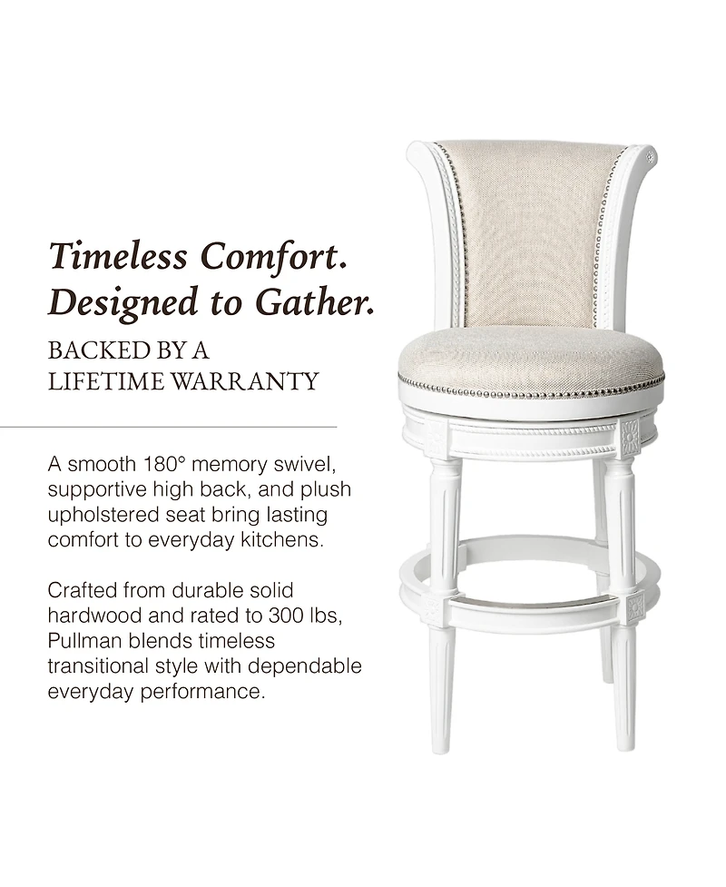 Maven Lane 31" Pullman Bar Stool Finish with Faux Leather