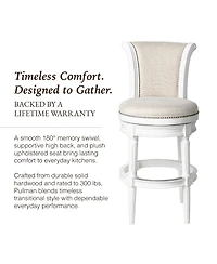 Maven Lane 31" Pullman Bar Stool Finish with Faux Leather