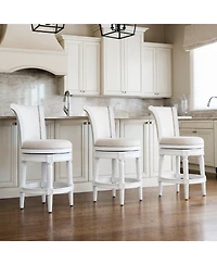 Maven Lane Pullman Counter Stool Finish with Faux Leather