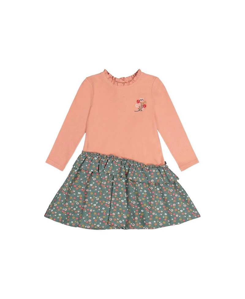 Deux par Baby Girls 12M-24M Bi Material Floral Print Dress