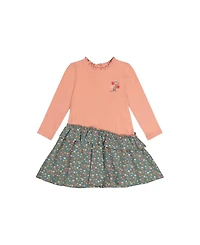 Deux par Baby Girls 12M-24M Bi Material Floral Print Dress