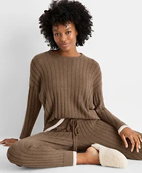 State of Day Women's Chenille Crewneck and Jogger Sweater Set, Macy's Exclusive