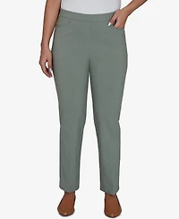 Alfred Dunner Women's Provence Millennium Flat Front Short Length Pants