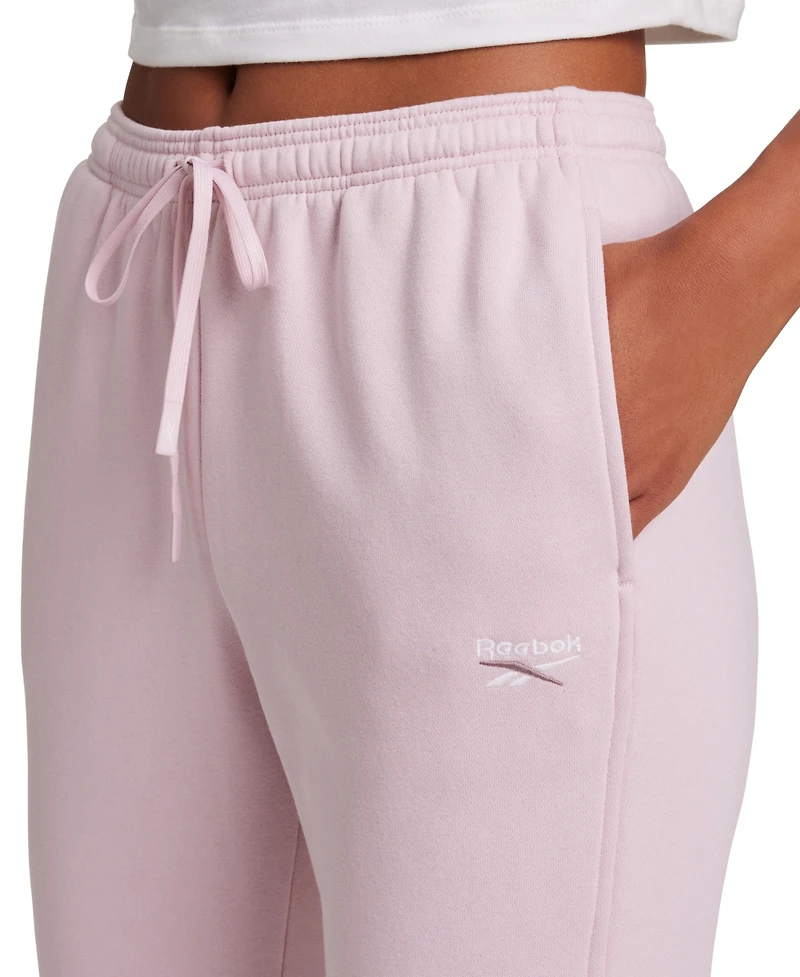 Reebok Women's Small Logo Mid-Rise Flare Pants