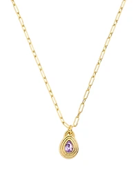Unwritten Crystal 14k Gold-Plated Birthstone Pendant Necklace