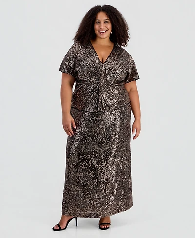 Muse Plus Sequinned Maxi Skirt