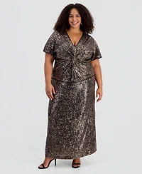 Muse Plus Sequinned Maxi Skirt