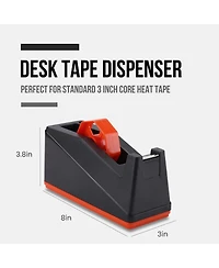 Danrong 2 Pack Desktop Tape Dispenser With Non Skid Pad One Hand Cutting Multi Use