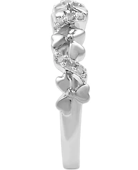 Diamond Flower Ring (1/10 ct. t.w.) Sterling Silver