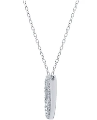 Diamond Peace Sign 18" Pendant Necklace (1/10 ct. t.w.) Sterling Silver or & 14k Gold-Plate