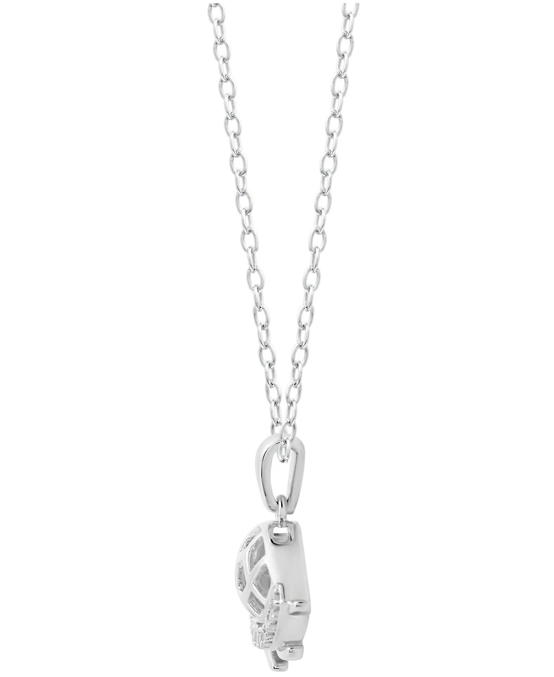 Diamond Turtle 18" Pendant Necklace (1/10 ct. t.w.) in Sterling Silver
