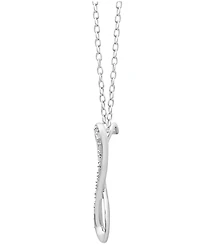 Diamond Infinity Heart 18" Pendant Necklace in Sterling Silver (1/10 ct. t.w.)