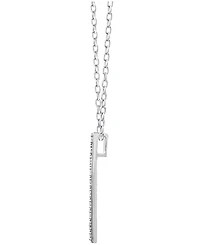 Diamond Bar Pendant Necklace (1/10 ct. t.w.) in Sterling Silver
