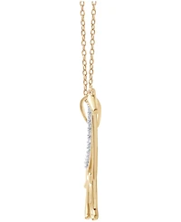 Diamond Giraffe Pendant Necklace in 18k Gold over Sterling Silver (1/10 ct. t.w.)