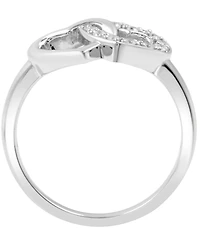 Diamond Double Heart Ring Sterling Silver (1/10 ct. t.w.)