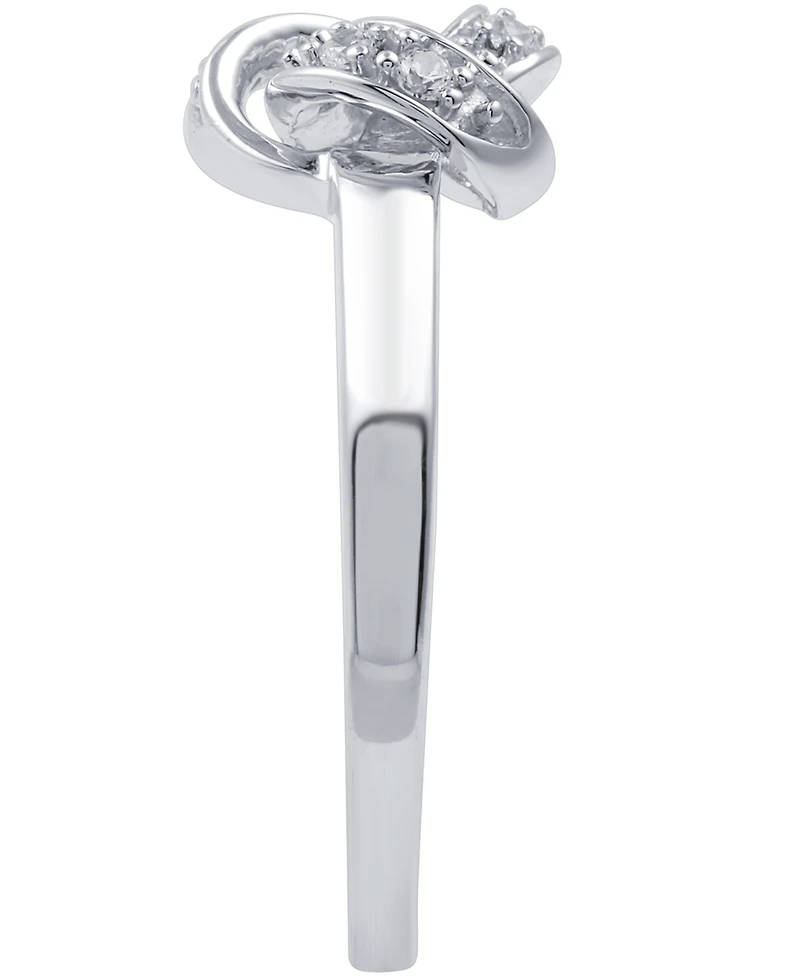 Diamond Love Knot Ring Sterling Silver (1/10 ct. t.w.)