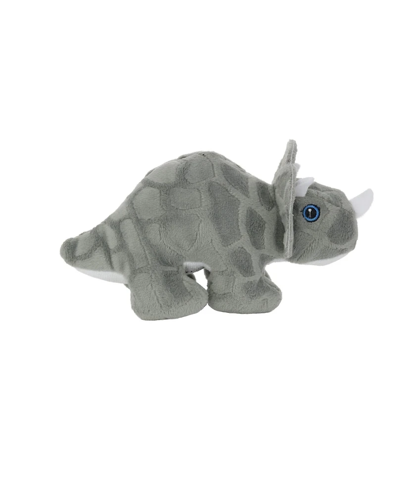 Mighty Jr Dinosaur Triceratops, Durable Plush Squeaky Dog Toy