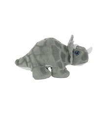 Mighty Jr Dinosaur Triceratops, Durable Plush Squeaky Dog Toy