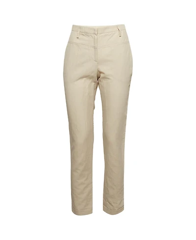Pre-Owned Brunello Cucinelli Women's Linen Blend Straight Fit Trousers