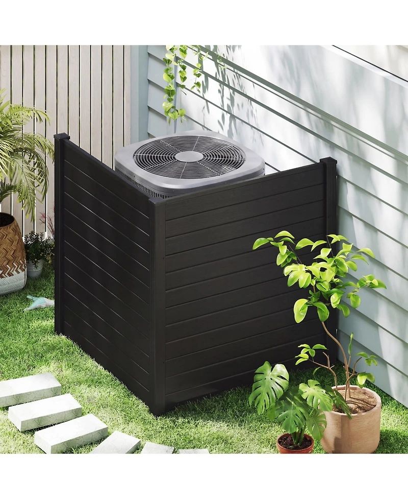 sumyeg Freestanding Air Conditioner Fence with Metal Ground Stakes
