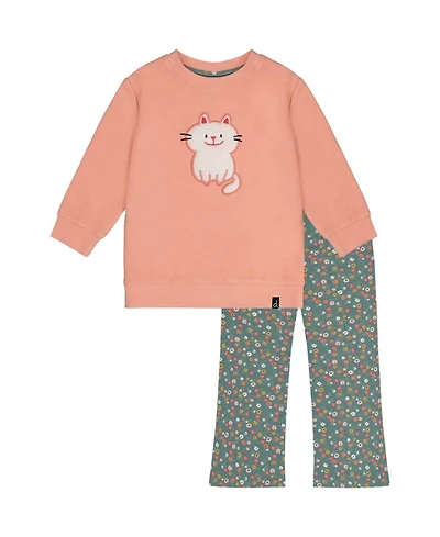 Deux par Toddler Girl 2T-5T Tunic and Leggings Set Floral Print