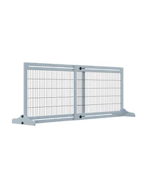 Ruie Extra Wide Adjustable Freestanding Wooden Pet Gate Indoor Dog Barrier