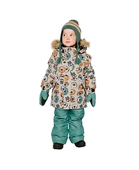 Deux par Little and Big Boy 6-8 Two Piece Discover Snowsuit Printed with Dogs