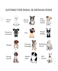 Ruie 6-Panel Folding Wooden Pet Gate Freestanding Dog Safety Barrier