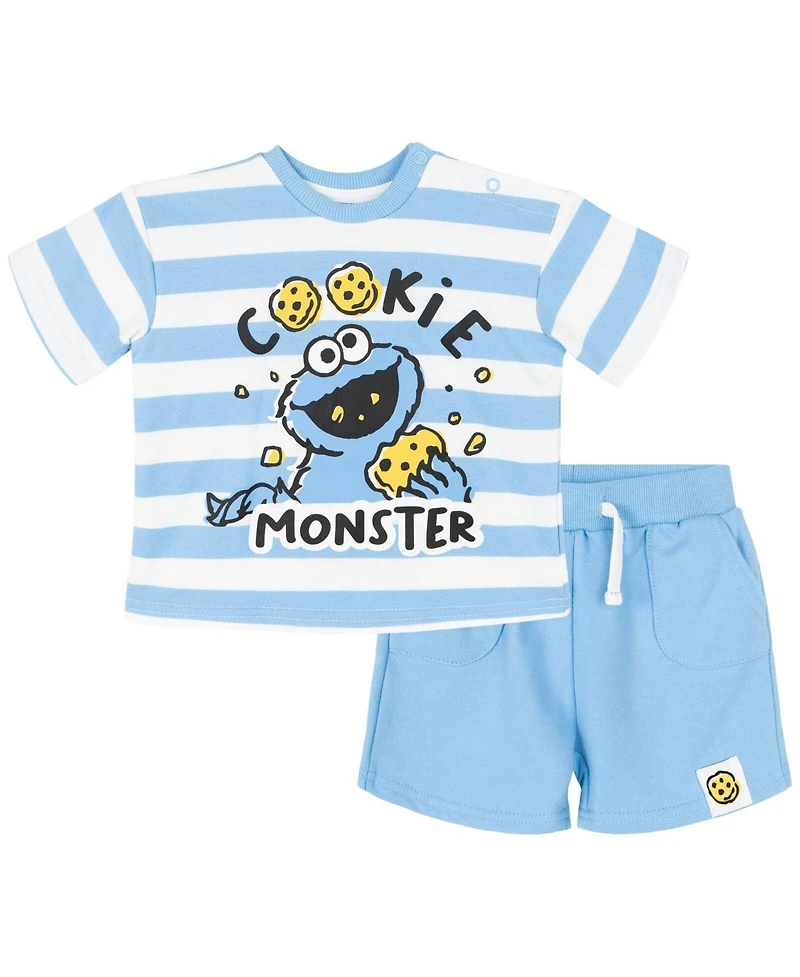 Sesame Street Baby Boys' 2-Piece ( 0 to 3 24 M ) T-Shirt and Shorts Set